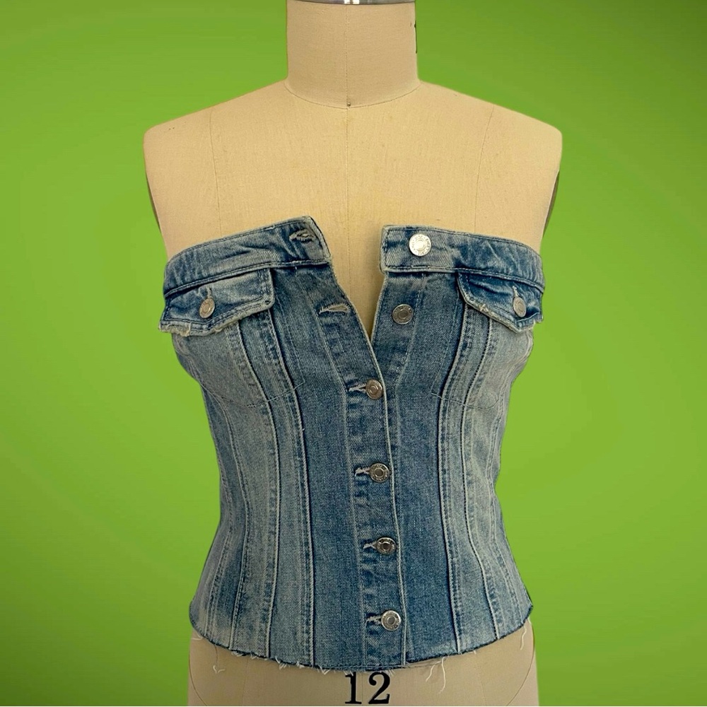 Denim Tube Top